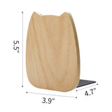 muso wood Bookends for Shelves, Book Ends for Home Office School Library Kitchen, Cute Book Stopper, Beech Book Holder 1 Pair muso wood