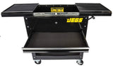 JEGS Heavy-Duty Tool Box Cart | 220 LBS Capacity | Uses Four 4” Caster Wheels | Includes 2 Keyes And 6 Drawer Liners | Black With JEGS Logo | 2 JEGS