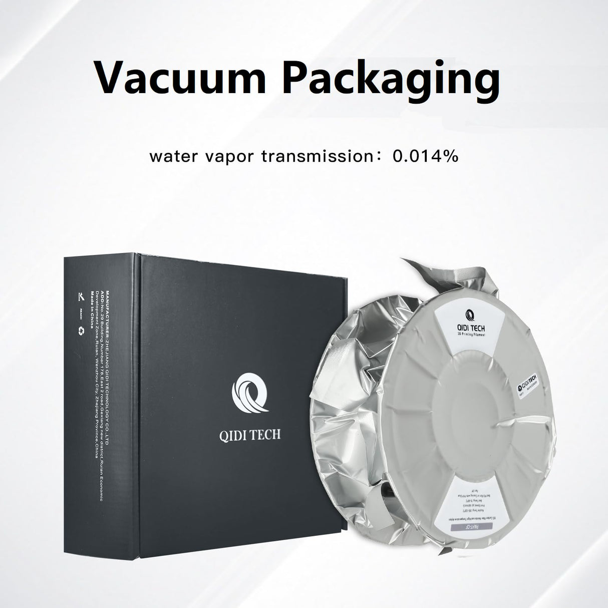 R QIDI TECHNOLOGY PAHT-CF Carbon Fiber high Temperature Nylon Filament 1.75mm,1Kg Spool 3D Printing Filament, high Strength, high Precision，Black R QIDI TECHNOLOGY