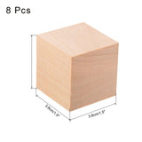 MECCANIXITY 8Pcs Basswood Carving Block, 1.5"x1.5"x1.5" Square Wooden Dowels Blocks for DIY, Arts Decoration, Crafts Whittling, Hand Carved MECCANIXITY