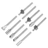 Yakamoz 10Pcs 1/8" Shank Titanium-Coated Router Bit Set Carbide Engraving Milling Cutter Trimming Bits for DIY Woodworking Carving Drilling Rotary Tools YAKAMOZ