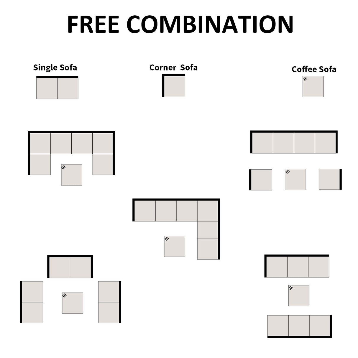 MCombo Patio Furniture Sets 7 Pieces Outdoor Wicker Sectional Sofa Set, PE Rattan Aluminum Frame Conversation Sets with Washable Cushion and Glass Table for Garden, and Backyard, 6080-7PC (White) MCombo