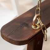 Anraja Wooden Porch Swing 2-Seater, Bench Swing with Hanging Chains, Heavy Duty 800 LBS, for Outdoor Patio Garden Yard,4 Ft,Brown Anraja