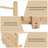 HAPPYGRILL 5FT Wooden Garden Bridge, Decorative Landscaping Bridge with Classic Arc Footbridge & Double Safety Railings, Garden Bridges for Outdoors, Backyard, Garden Farm (Natural) HAPPYGRILL