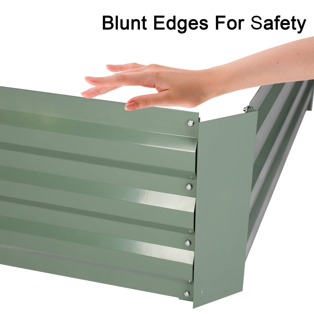 LUCKYERMORE Galvanized Raised Garden Bed Planter Box 4' x 3' x 1', Anti-Rust Coated Metal Garden Bed for Vegetables, Herbs, and Flowers - Outdoor Raised Planter Box, Green LUCKYERMORE