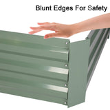 LUCKYERMORE Galvanized Raised Garden Bed Planter Box 4' x 3' x 1', Anti-Rust Coated Metal Garden Bed for Vegetables, Herbs, and Flowers - Outdoor Raised Planter Box, Green LUCKYERMORE
