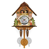 Hztyyier Antique Wooden Cuckoo Clock Traditional Northwest European Auto Swing Pendulum Home Decor Hanging Cuckoo Clock (CM001) Hztyyier