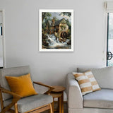 TAOPAOLAB Landscape Paint by Numbers Kit for Adults - DIY Old Watermill with Waterfall Painting on Canvas 16x20 Inches, Acrylic Paint Set, Suitable for Beginners, Art for Home Decoration or Gifts TAOPAOLAB