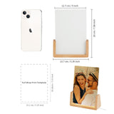 PYD Life 4 Pack Sublimation Night Lights Blanks LED Glass Photo Frames Panels White 5" x 7" with Warm Light,with Wood Stand for Heat Press Machine Printing PYD Life