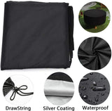 POMER Round Patio Furniture Covers, 72inch Bar Height Table Chair Set Cover Waterproof Outdoor Sectional Sofa Set Covers for Garden Furniture Set - 72" D x 43" H POMER