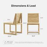 mopio Bruno Outdoor Dining Set, Solid Acacia Wood Patio Table & Chairs Set for Indoor Outdoor Dining, Mid Century Modern Farmhouse Conversation Sets (4 Seater: Table, 1 Bench, 2 Chairs | 4 Piece) mopio