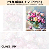 Paint by Numbers Kit for Adults & Adult Paint by Number - Blooming Pink Peonies Botanical Canvas Art, Beginner Floral DIY Painting, Relaxing Arts and Crafts Kit(16x20 Inch) TUMOVO