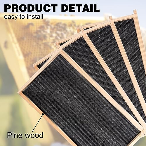 POLLIBEE 10 Frame Bee Hive, Beeswax Coated Beehive Include 2 Deep Bee Boxes and 1 Medium Bee Box with Beehive Frames and Foundation. POLLIBEE