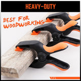 HORUSDY 8-Pack Spring Clamps Heavy Duty, 5-inch Large Plastic Clamps for Crafts with 2-3/8Inch Jaw Opening for DIY, Gluing, Clamping and Securing HORUSDY