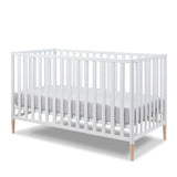 Sorelle Furniture Mia Crib Classic 3-in-1 Convertible Crib, Made of Sustainable Beech Wood, Wooden Baby Bed, Toddler and Child’s Daybed, with Removable Feet, Simplistic Nursery Furniture (White) Sorelle
