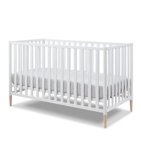 Sorelle Furniture Mia Crib Classic 3-in-1 Convertible Crib, Made of Sustainable Beech Wood, Wooden Baby Bed, Toddler and Child’s Daybed, with Removable Feet, Simplistic Nursery Furniture (White) Sorelle