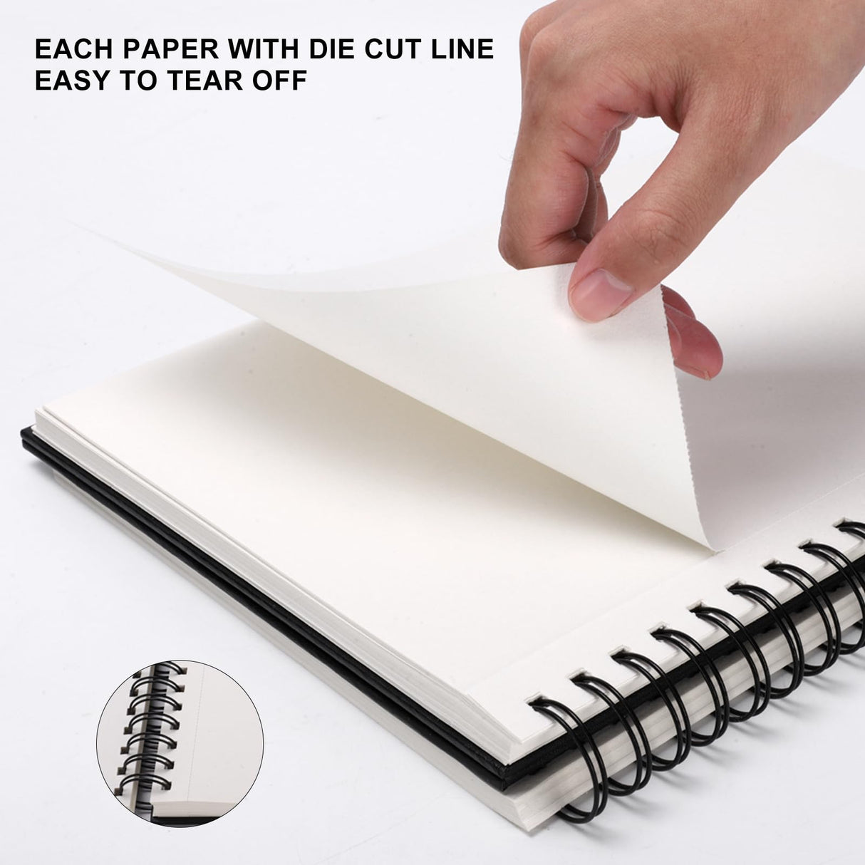 8.5x11inches Hardbound Sketch Book, Spiral Bound Sketch Pad, 80-Sheets 90gsm Inner Paper, Acid Free Drawing Art Paper, Prefect Works with Kids and Adults KEVIN&SASA CRAFTS