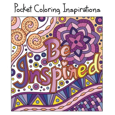 Pocket Coloring Inspirations: Travel Size Motivational Coloring Book for Adults (Mini Coloring Books) WoodArtSupply