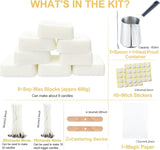 Candle Making Kit for Adults Beginners,Candle Making Supplies Include Soy Wax for Candle Making,Candle Wax Melting Pot,Candle Wicks Stickers,Magic Paper and More-DIY Candle Kit,Full Crafts for Adults Yzoo