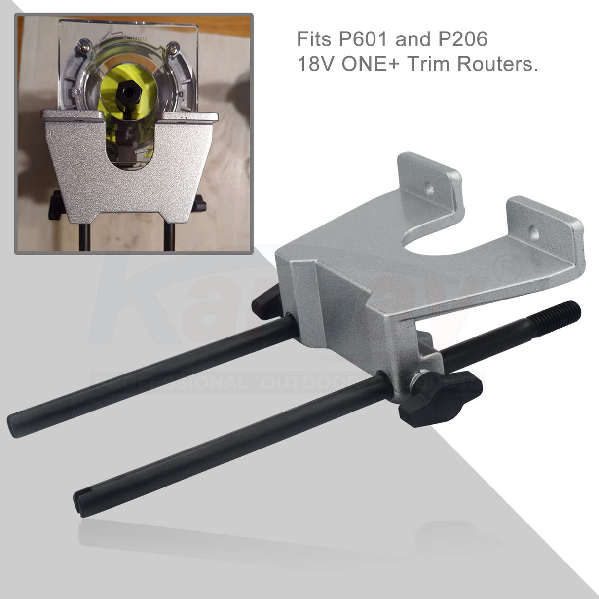 204358001 Edge Guide Assembly Compatible with Ryobi P601 and P206 18V ONE+ Trim Routers, Fits PCL424B PCL424 R2401 Trim Routers - 204358001 Router Guide Karbay