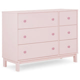 GAP babyGap Legacy 6 Drawer Dresser with Interlocking Drawers - Greenguard Gold Certified, Blush Pink/Dark Pink Delta Children
