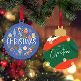 PYD Life 50 Pack Sublimation Ornaments Round Blanks 3 Inch Hardboard MDF Double-Sided Printable Bulk with Red Ribbon for Sublimation Personalized Christmas Tree Home Decor PYD Life