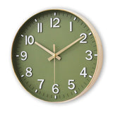 HZDHCLH Wall Clocks Battery Operated,12 inch Silent Non Ticking Modern Wall Clock for Living Room Bedroom Kitchen Office Classroom Decor (Olive Green and Gold) HZDHCLH