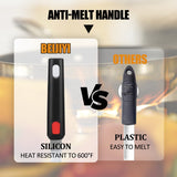 Silicone Spatula Turner Set of 3, Beijiyi 600°F Heat Resistant Cooking Spatulas for Nonstick Cookware, Large Flexible Kitchen Utensils BPA Free Rubber Spatula Set for Egg, Pancake, Fish, Burger Beijiyi