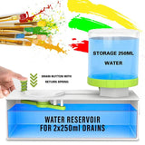 PXFAYSFQ 2025 Upgraded Paint Brush Cleaner Tool Brush Rinser, Watercolor/Oil-Based Paintbrush Cleaners, Painting Station Flush My Brush, Gift for Artist Kids Adults and Girls, Pre-Assembled(Green) PXFAYSFQ