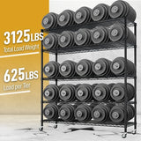 Orixforce Heavy Duty Wire Shelving Unit with Wheels – 5-Tier Adjustable Metal Storage Rack, NSF Certified Steel Shelves, 3125lbs Capacity Garage, Pantry, Commercial Shelving, 74" H x 59" W x 17.72" D Orixforce