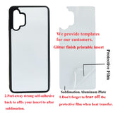 5PCS Sublimation Blanks Phone Case Bulk Cover Compatible with Samsung Galaxy A32 5G, 2 in 1 2D Soft Rubber TPU Blank Easy to Sublimate DIY Customize Phone Case Cover Glitter Finish JUSTRY