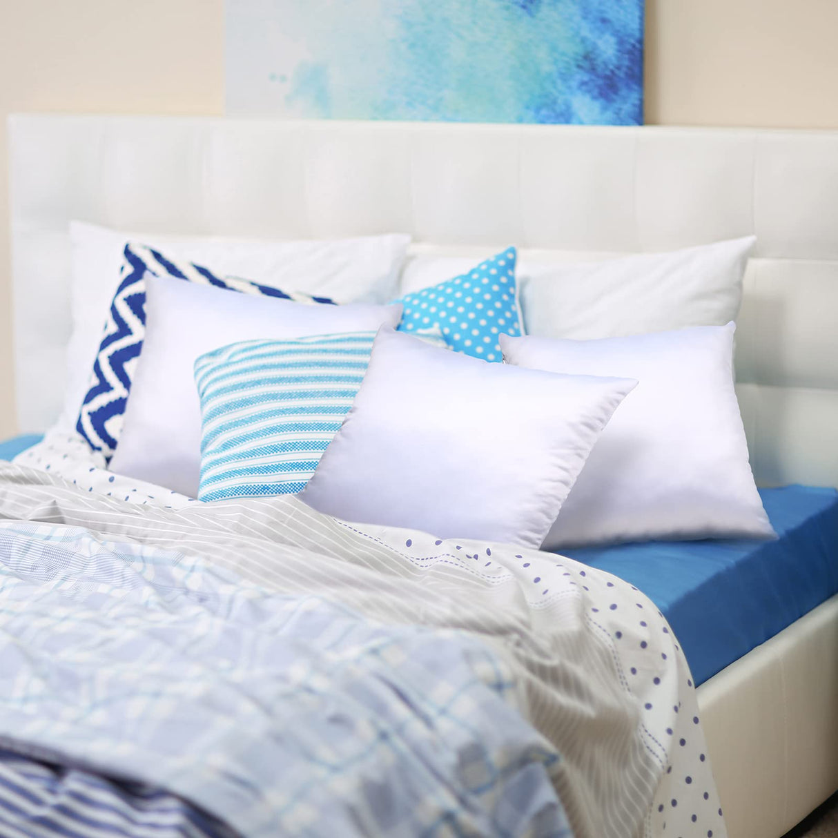 40 Pieces Sublimation Throw Pillow Covers 14 x 14 Inch Polyester Blank Cushion Covers Heat Transfer Pillow Cases with Invisible Zipper for Heat Press Printing, No Pillow Insert Chumia