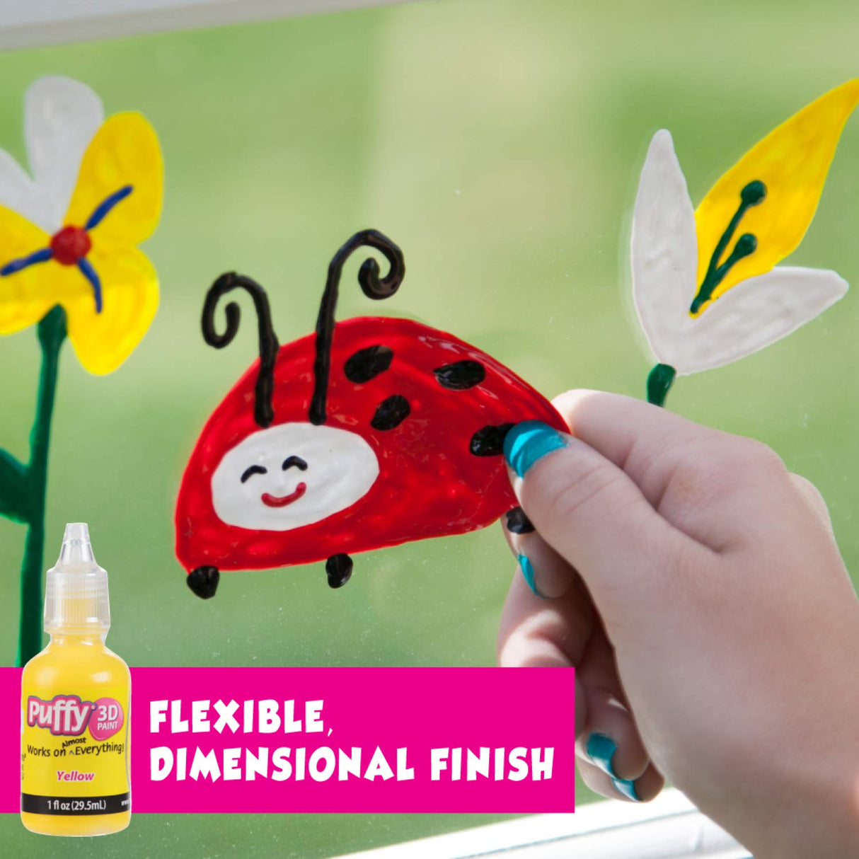 Puffy Bulk Buy Paint 30 pack Premium Quality Nontoxic 3D Paint Set. Safe for Kids, Great for School Projects, Permanent on Fabric, Canvas, Wood, Glass, and More Craft Surfaces Puffy