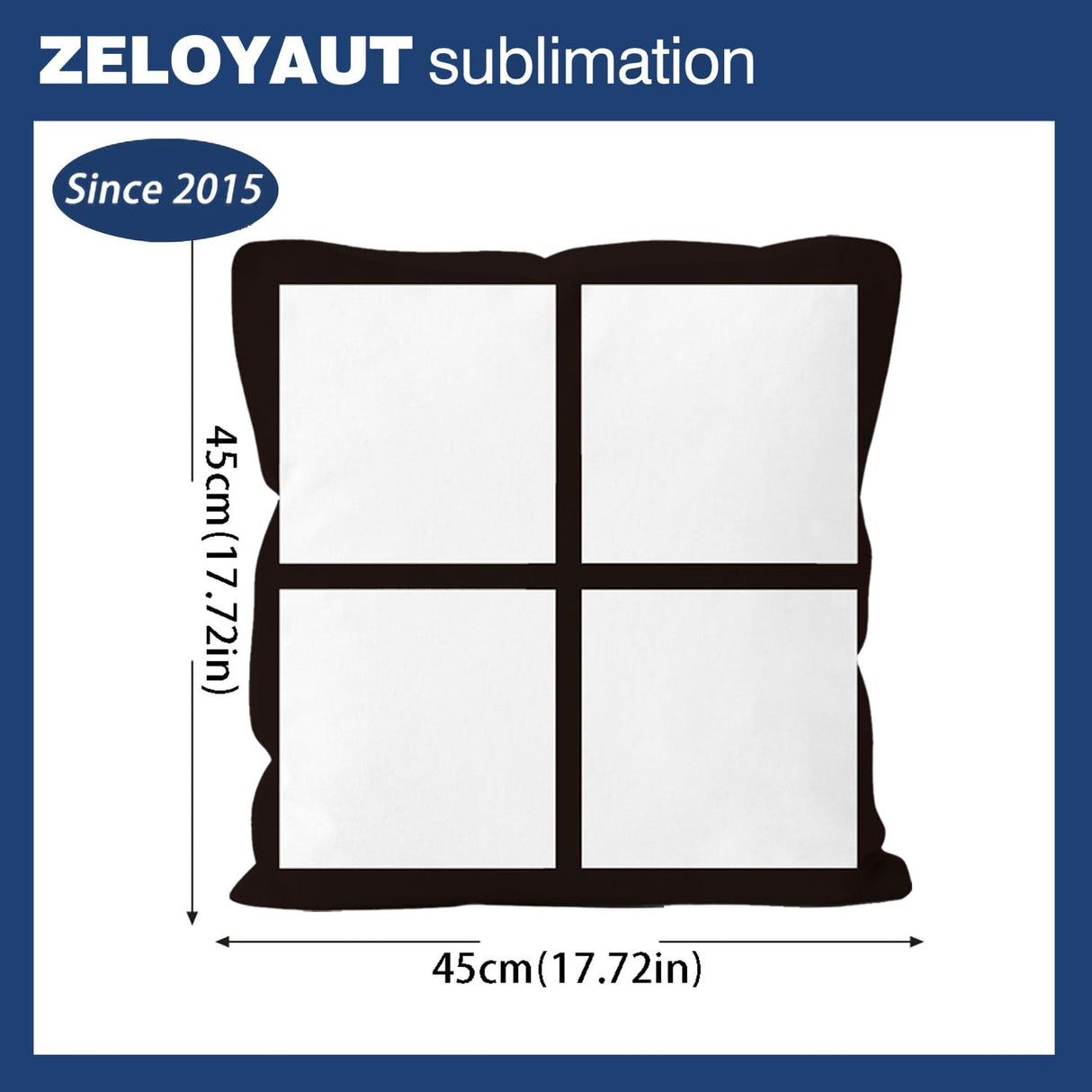 6pack Sublimation SHORT PLUSH Pillow Cases Blanks, 18x18 Inch, 4 Panels Style SHORT PLUSH Throw Pillow Covers, Cushion Cover for Sublimation, Sofa Couch DIY Pillow Case (No Pillow Insert, 6pcs) Zeloyaut