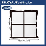 6pack Sublimation SHORT PLUSH Pillow Cases Blanks, 18x18 Inch, 4 Panels Style SHORT PLUSH Throw Pillow Covers, Cushion Cover for Sublimation, Sofa Couch DIY Pillow Case (No Pillow Insert, 6pcs) Zeloyaut
