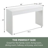 Convenience Concepts Northfield Console Table 48" - Modern Living Room Sofa Table, Contemporary Entryway Hall Table, Foyer Display Table, White Convenience Concepts