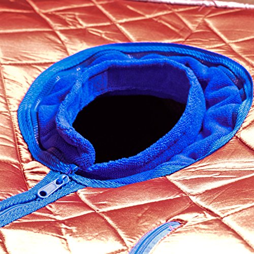 Durherm Infrared Sauna, Low EMF Negative Ion Portable Indoor Sauna with Chair and Heated Footpad, Copper, Large DURHERM