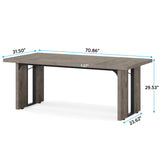 Tribesigns 6FT Conference Table, 70.9" L x 31.5" W Meeting Table for 6, Rectangular Seminar Table Boardroom Table for Office Meeting Conference Room Tribesigns