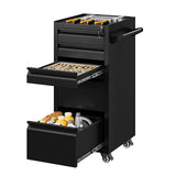 Yizosh 5-Drawer Metal Tool Storage Cabinet with Wheels,Rolling Tool Chest with Drawer and Locking Keys,Heavy Duty Tool Storage Organizer for Garage,Warehouse,Workshop Yizosh