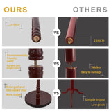 Snaikor Wooden Coat Rack Stand, Vintage Natural Birch Wood Coat Racks Freestanding, Solid Coat Tree Stand with 14 Hooks, Classic Sturdy Coat Racks Hall Tree for Entryway, Office (Round chassis) Snaikor