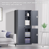 DNA MOTORING 71'' Metal Storage Cabinet, Locking Tool Cabinet with 1 Drawer and Adjustable Shelves, Lockable Heavy Duty Metal Locker for Garage,Office,Home,Gym, Gray, TOOLS-00629-GY-GY-A DNA MOTORING