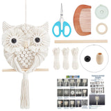 FREEBLOSS Macrame Owl Kit for Beginners Macrame Wall Hanging Kit DIY Macrame Kit with Video Tutorial Macrame Hanging Decor for Adults Gift, Naturally white FREEBLOSS