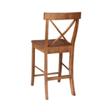 International Concepts X-Back Counter Height Stool,Brown IC International Concepts