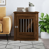 GOLINPEILO Dog Crate Furniture, Modern Dogs Kennel Indoor, Dog House Indoor, Puppy Cage Indoor Dog House, Brown Oak 25.4"x31.5"x28" Engineered Wood,-775 GOLINPEILO