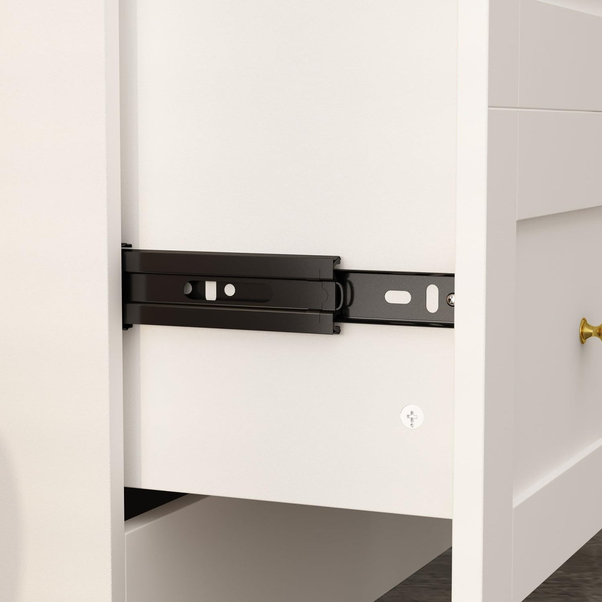 TAMUNE Large Wardrobe Armoire Closet with 4 Doors, White Wardrobe with Hanging Rods and Drawers, Shelf, Bedroom Armoire, Modern Clothes Wardrobes with Gold Handles, 19.7”D x 63”W x 70.9”H TAMUNE