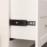 TAMUNE Large Wardrobe Armoire Closet with 4 Doors, White Wardrobe with Hanging Rods and Drawers, Shelf, Bedroom Armoire, Modern Clothes Wardrobes with Gold Handles, 19.7”D x 63”W x 70.9”H TAMUNE