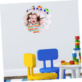SEWACC Sublimation Wall Clock Transfer Craft Clock Heat Press Blank Clock Sublimation Clock Blank Bedroom Wall Clock Sublimation Hanging Clocks 3D DIY Wall Clock Child Vintage Puzzle SEWACC