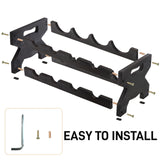 Pumtus 2-Tier Wine Rack, 8 Bottles Wood Countertop Wine Storage Shelf, Tabletop Freestanding Wine Organizer, Space Saving Wine Display Stand, Wine Holder for Cabinet, Pantry, Bar, Kitchen, Cellar Pumtus