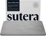 SUTERA - Stone Bath Mat, Diatomaceous Earth Shower Mat, Non-Slip Super Absorbent Quick Drying Bathroom Floor Mat, Natural, Easy to Clean (23.5 x 15 Gray) SUTERA