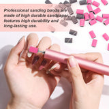 Rolybag Sanding Bands for Nail Drill Nail Sanding Bands Professional Sanding bit Nails 240 Pieces 4 Color Coarse Fine Grit Efile Sand Set 80#120#180#240# 2 Pieces Nail Drill Bits Rolybag